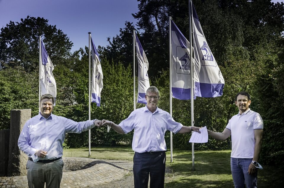 Foto von Christoph Hagemeier, MHI-Vorstandssprecher; Dr. Friedhelm Rese, Geoplan GmbH; Sascha Rühl, Geschäftsführer MHI Naturstein GmbH