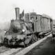 Die letzte Fahrt der Butzbach-Licher-Eisenbahn (BLE) vom Bahnhof Grünberg Süd am 4. Oktober 1953 (Foto: W. Biedenkopf, Sammlung A. Christopher)