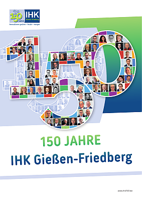 Titelblatt der Festschrift anlässlich von 150 Jahren Industrie- und Handelskammer Gießen-Friedberg (Quelle: IHK)